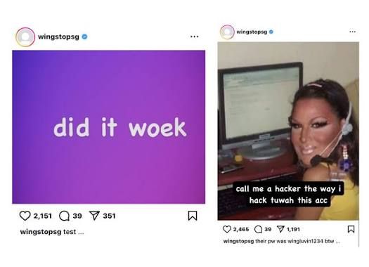 Wingstop "Hacked" Instagram